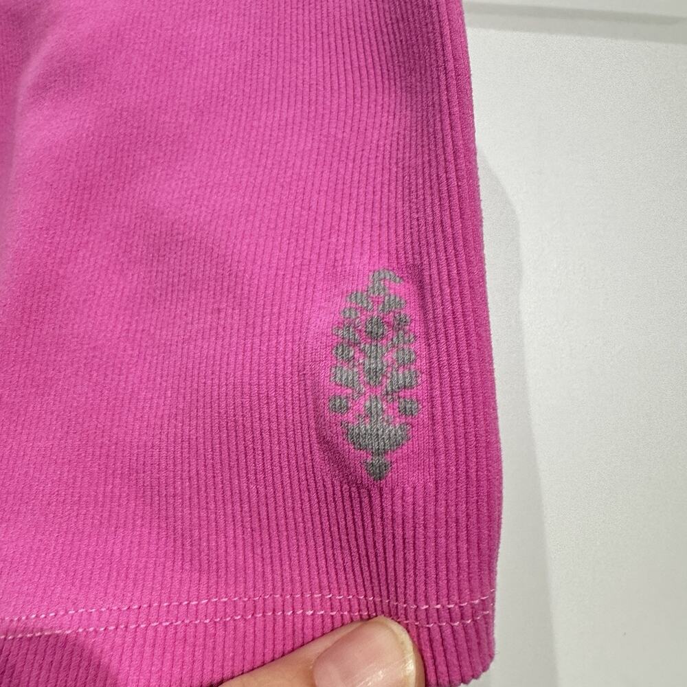 Free People Movement Ribbed Cropped Tank Sz XS/S Bright Pink Yoga Athletic Soft - Picture 3 of 8